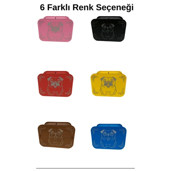 Köpek Kumbara - Ağaç Işleme -Ceviz Ağacı-Kahverengi - Görsel 2