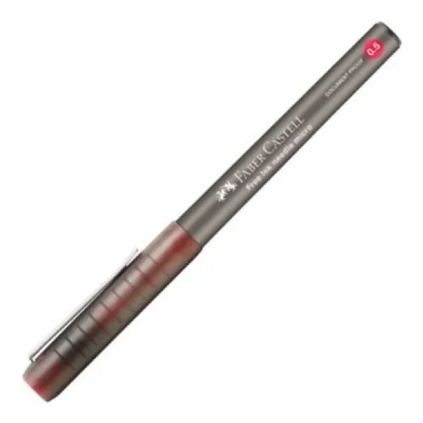Faber-Castell Free Ink Needle 0.5 mm Kırmızı Roller Kalem - Görsel 8