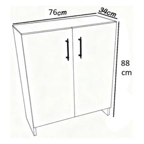 Moduleva Manolya 2 Kapaklı Ayakkabılık - Görsel 5