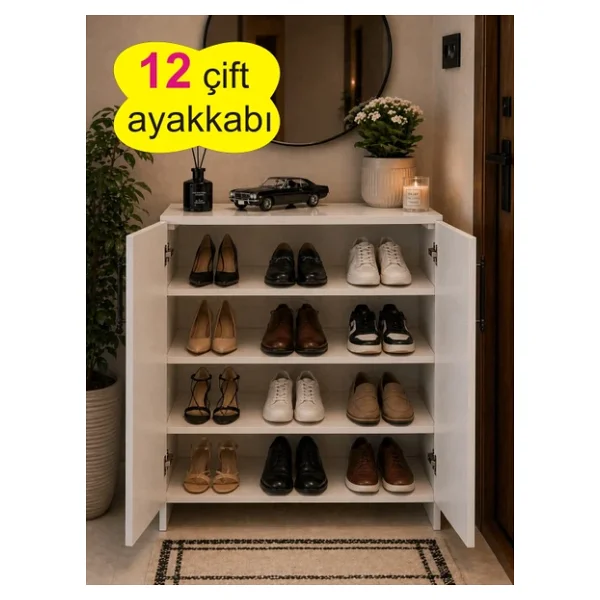 Moduleva Manolya 2 Kapaklı Ayakkabılık - Görsel 2
