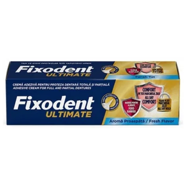 Fixodent Ultimate Ferah Tat Diş Protezi Yapıştırıcı Krem 40G - Görsel 3