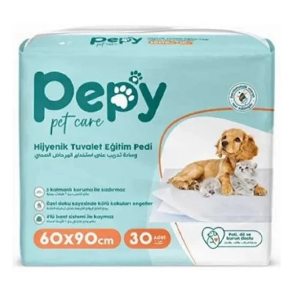 Pepy Kedi Tuvaleti 60X90 Hijyenik Tuvalet Eğitim Pedi 30'Lu 1 Paket 30 Adet - Görsel 2