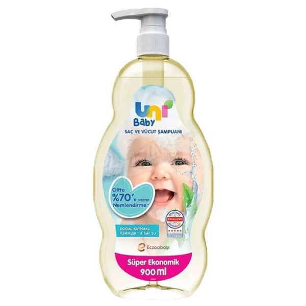 Uni Baby Saç ve Vücut Şampuanı 900 ml 3 Adet - Görsel 6
