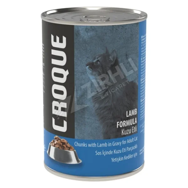 Croque Kuzu Etli 400 gr Yetişkin Konserve Kedi Maması - Görsel 3