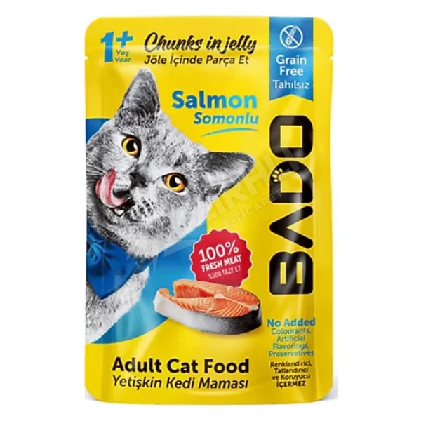 Bado Somonlu 85 gr Yetişkin Yaş Kedi Maması - Görsel 4