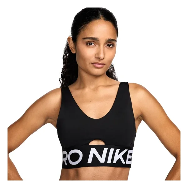 Nike Pro Indy Plunge Bra Bold Kadın Siyah Antrenman Sporcu Sütyeni - Görsel 4