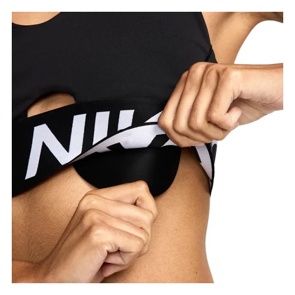Nike Pro Indy Plunge Bra Bold Kadın Siyah Antrenman Sporcu Sütyeni - Görsel 2