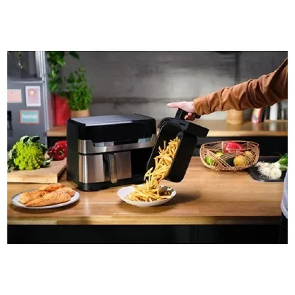 TEFAL İkili Hazne Izgara Yemek , Kızarma Yüksek Kaliteli Easy Fry & Grill İki Sepetli Yağsız XXL Fritöz - Görsel 4