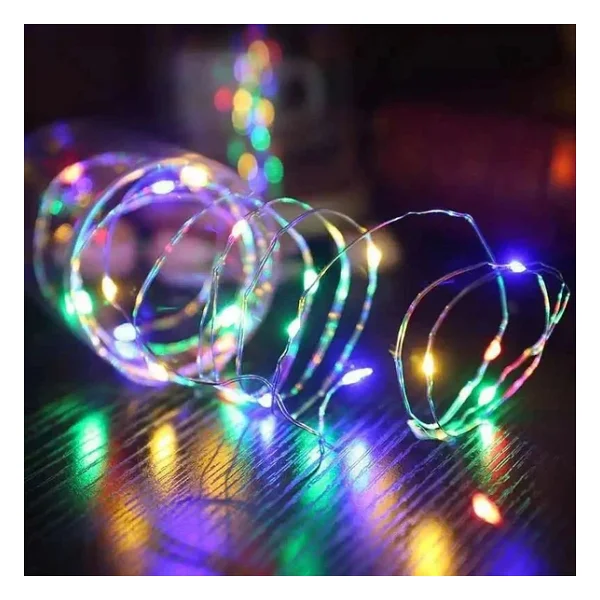 Gd957 Şerit Pilli Aydınlatma 3 Metre 30 Adet Rgb Peri Led - Görsel 7