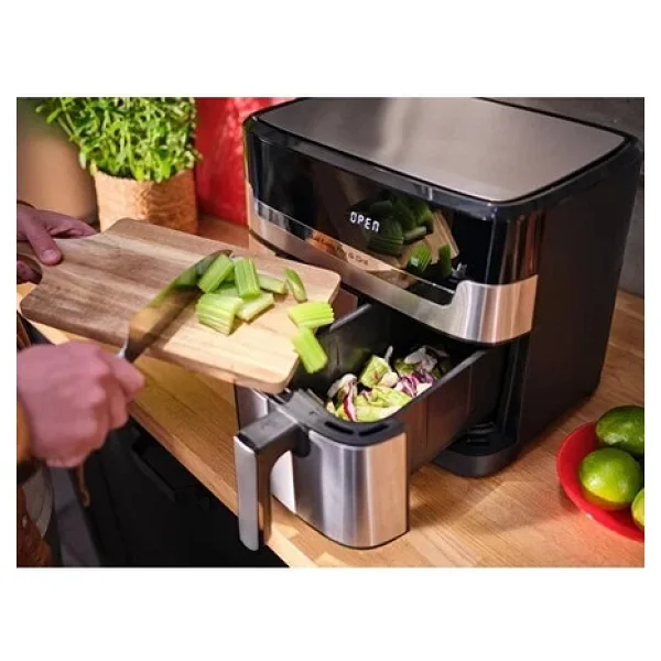 TEFAL İkili Hazne Izgara Yemek , Kızarma Yüksek Kaliteli Easy Fry & Grill İki Sepetli Yağsız XXL Fritöz - Görsel 2