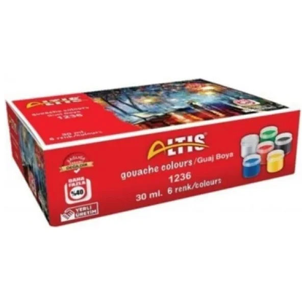Altis 1236 30 ml 6'lı Guaj Boya - Görsel 2