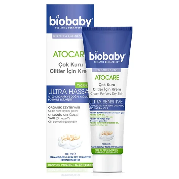 2 Adet Biobaby Atocare Krem 100 ml (Çok Kuru Ciltler) - Görsel 3