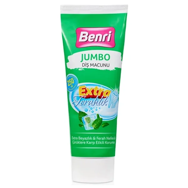 Benri Jumbo Nane Ferahlığı Diş Macunu 250 ml - Görsel 3