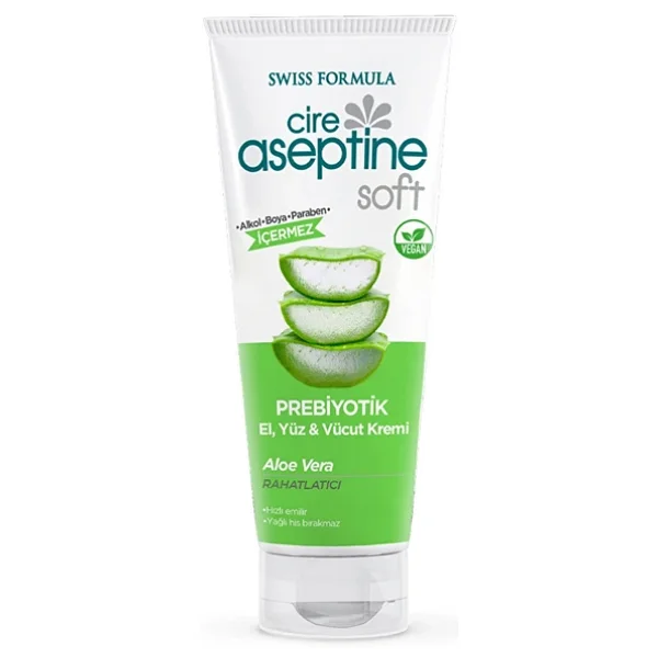 Cire Aseptine Soft Aloe Vera Özlü Rahatlatıcı Besleyici Prebiyotikli Krem 75 ml - Görsel 4