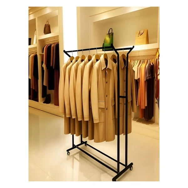 HOMEBELLA Premium 170 cm Çelik Konfeksiyon 125 cm En Elbise Askılık Tekerlekli Demonte Eşek Portmanto - Görsel 5