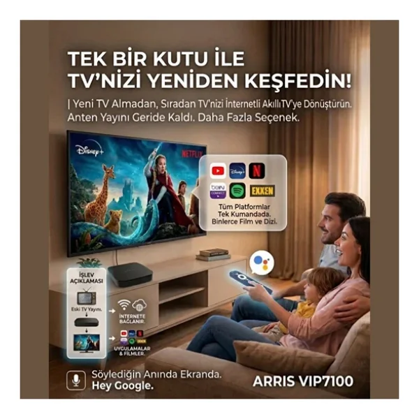 Arris 4K Android 12 Tv Box Orijinal Lisanslı Sesli Komutlu Kumanda Akıllı Televizyon Kutusu - Görsel 2