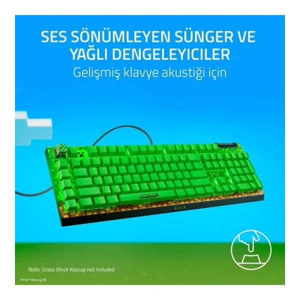 Razer BlackWidow V4 X Minecraft Edition RGB Green Switch Kablolu Mekanik Oyuncu Klavyesi - Görsel 2