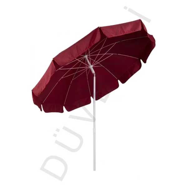 Bordo Plaj Şemsiyesi 200 Cm Çap / 10 Telli + Bidon + Taşıma Çantası Dahil - Görsel 5
