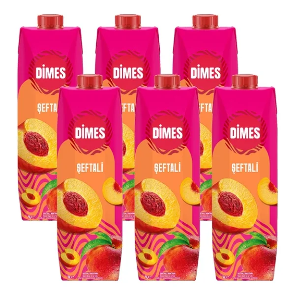 Dimes Şeftali Meyve Suyu 1 Lt x 6 Adet - Görsel 5