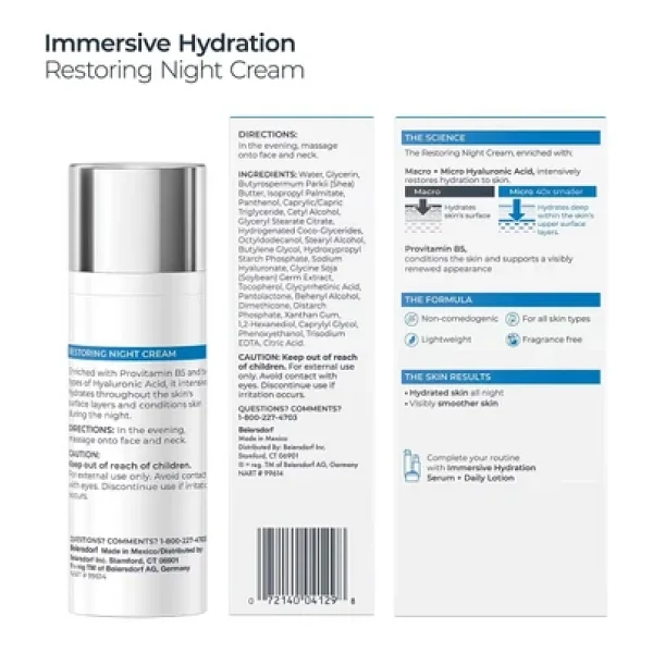 Eucerin Immersive Hydration Nemlendirici Gece Kremi 48Gr - Görsel 4
