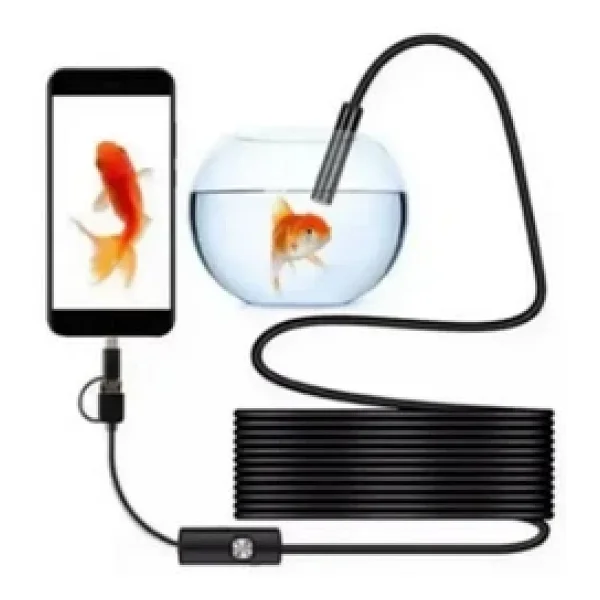 Endoskop Yılan Video Kamera Led'li 5 Metre 7 Mm Sert Kablo Yüksek Kaliteli Stereo - Görsel 6