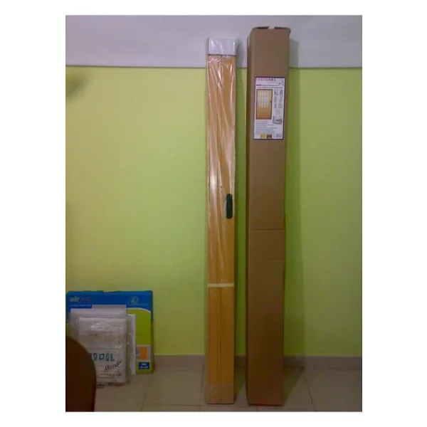 3 Sıra Camlı Akordeon Kapı, Meşe Ahşap Desenli, 87x215 cm - Görsel 6