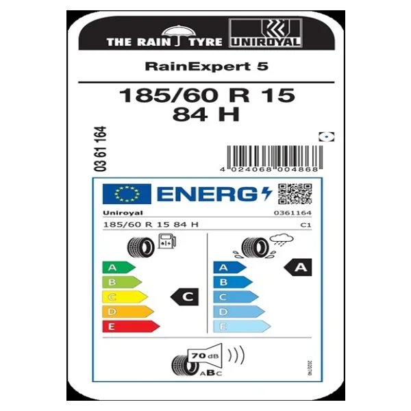 Uniroyal RainExpert 5 185/60 R15 84H Yaz Lastiği - 2026 - Görsel 2