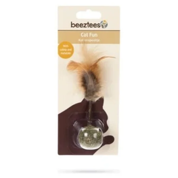 Beeztees Kedi Oyuncağı, Matatabi Ucunda Tüy Ve Kediotu Topu, 16Cm - Görsel 2