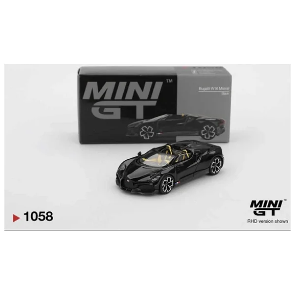 Mini GT MGT01058 Bugatti W16 Mistral Black 1:64 Model Araba - Görsel 2