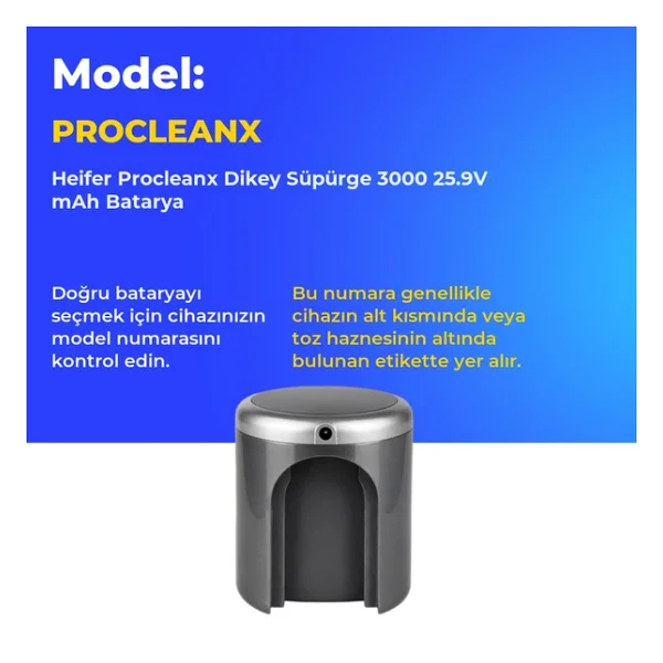 Heifer Procleanx Dikey Süpürge 3000 Mah Batarya - Görsel 2