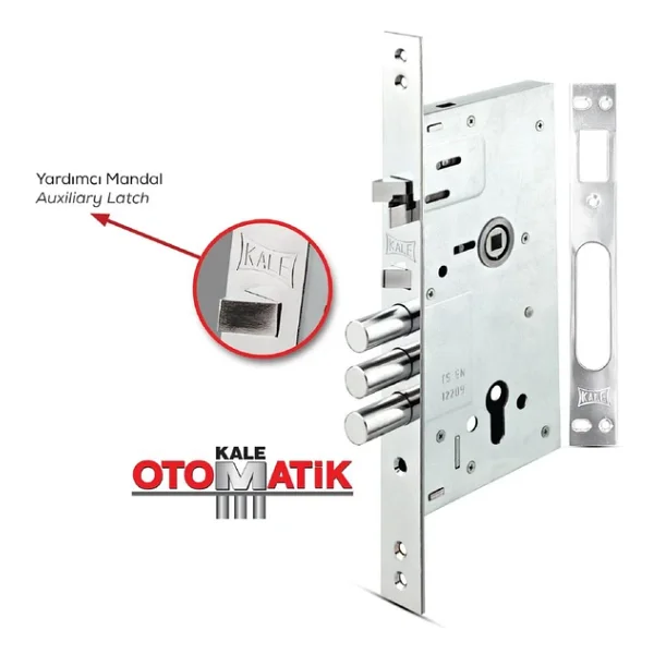 Kale 252/rav Sm Yeni Tip Otomatik Kilitlemeli Monoblok Çelik Kapı Kilidi Mandallı Sistem Barelli - Görsel 2