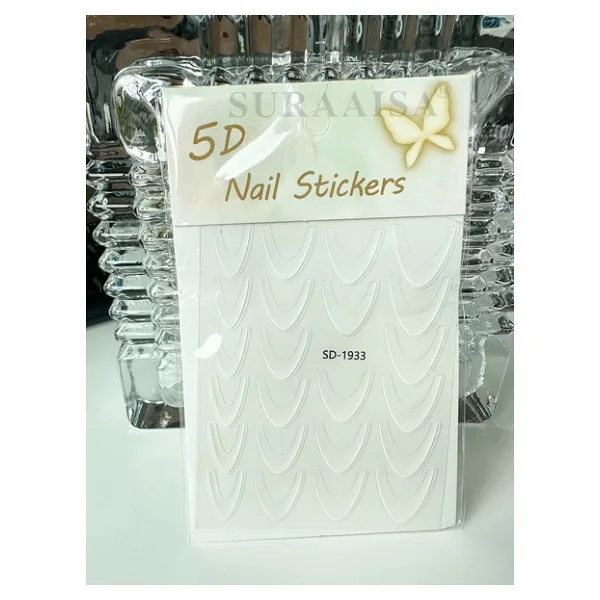 Ombre Efekt French Tırnak Sticker Beyaz Nail Art Sd-1933 - Görsel 3