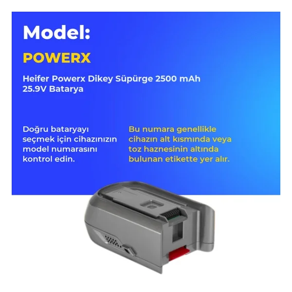 Heifer Powerx Dikey Süpürge 2500 Mah Batarya - Görsel 2