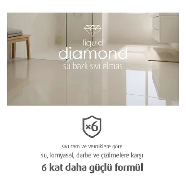 Bianca Liquid Diamond (Sıvı Elmas) Parlak Su Bazlı Vernik 600 Ml Çok Renkli - Görsel 4