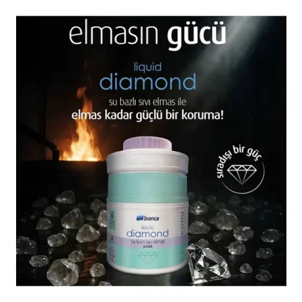 Bianca Liquid Diamond (Sıvı Elmas) Parlak Su Bazlı Vernik 600 Ml Çok Renkli - Görsel 5