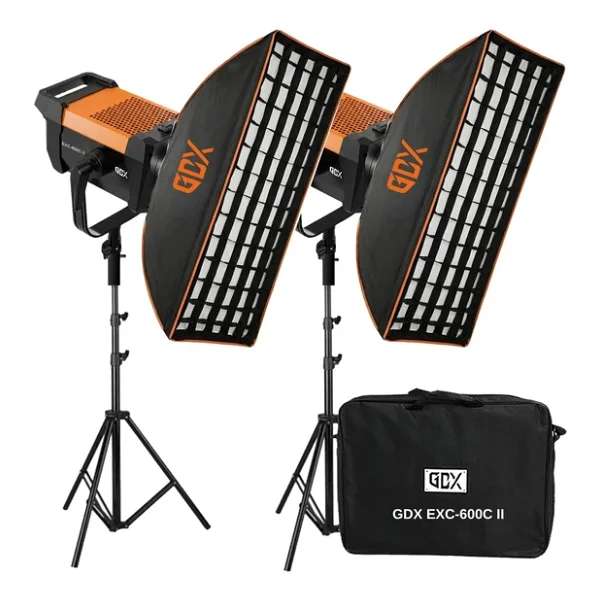 GDX EXC-600C II Bi-Color COB Video LED 2'li Işık Seti - Görsel 5