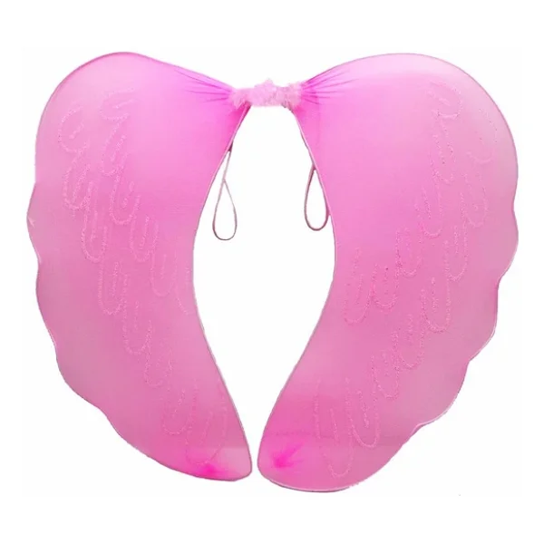 Pembe Renk Ortası Pembe Tüylü Tül Peri Kanadı 40x50 cm - Görsel 6