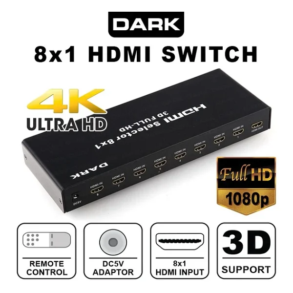 Dark DK-HD-SW8X1 HDMI Switch - Görsel 5