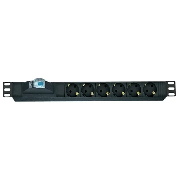 AGER 19" 1U 6lı Sigortalı Priz Modülü Metal Gövdeli AA-PRZ01U19-6S-AL - Görsel 4