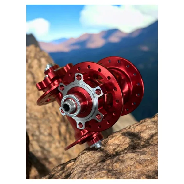 Forte Gt Xbyc 680 Bisiklet Hub Sesli Ön Arka Kaset Göbek Seti 32 Delik 6 Vida Qr Mandal Kırmızı - Görsel 5