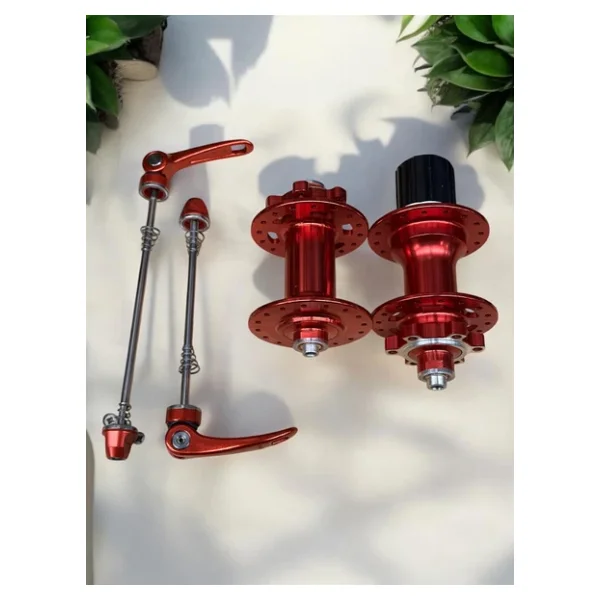Forte Gt Xbyc 680 Bisiklet Hub Sesli Ön Arka Kaset Göbek Seti 32 Delik 6 Vida Qr Mandal Kırmızı - Görsel 2