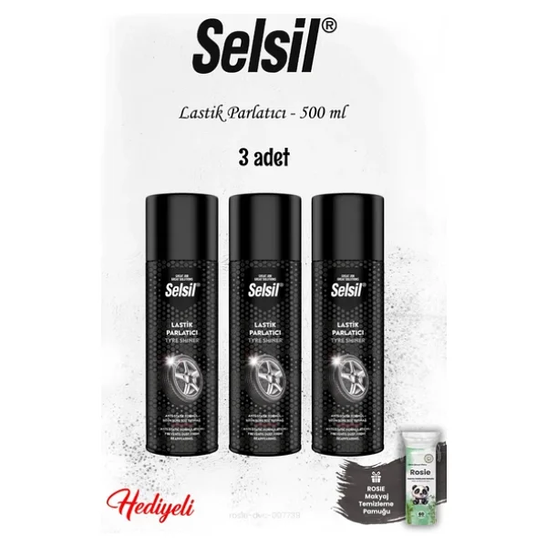 Selsil 3'Lü Lastik Parlatıcı 500 Ml, Rosıe - Görsel 2