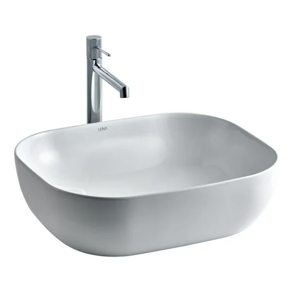 Lena E-4613 Tezgah Üstü Porselen Lavabo - Görsel 4