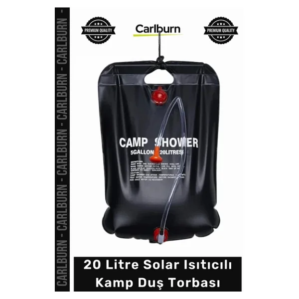 Carlburn #SuTorbası Portatif Güneş Enerjili PVC Outdoor Su Çantası 20 Litre Solar Isıtıcılı Kamp Duş Torbası - Görsel 8