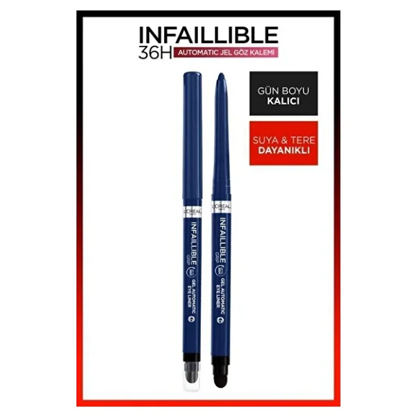 L'Oreal Paris Infaillible Automatic Mavi Jel Göz Kalemi - Görsel 2