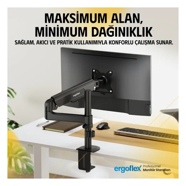 ERGOFLEX Ergoflex S10 Siyah 22-40inch Amortisörlü 12 kg Monitör Standı 2026 Versiyon - Görsel 5