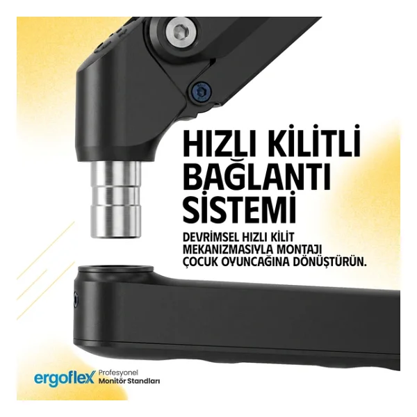 ERGOFLEX Ergoflex S10 Siyah 22-40inch Amortisörlü 12 kg Monitör Standı 2026 Versiyon - Görsel 8