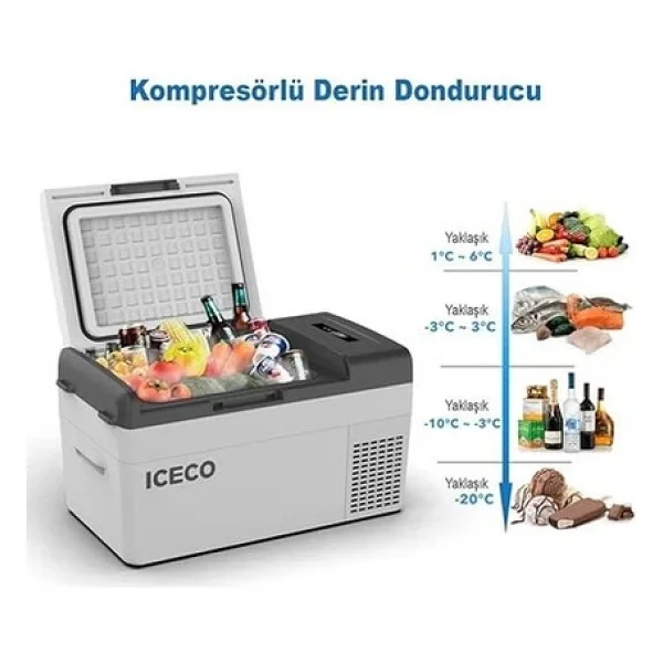 Iceco MCD20S 12-24 V 20 lt Kompresörlü Araç Buzdolabı - Görsel 3