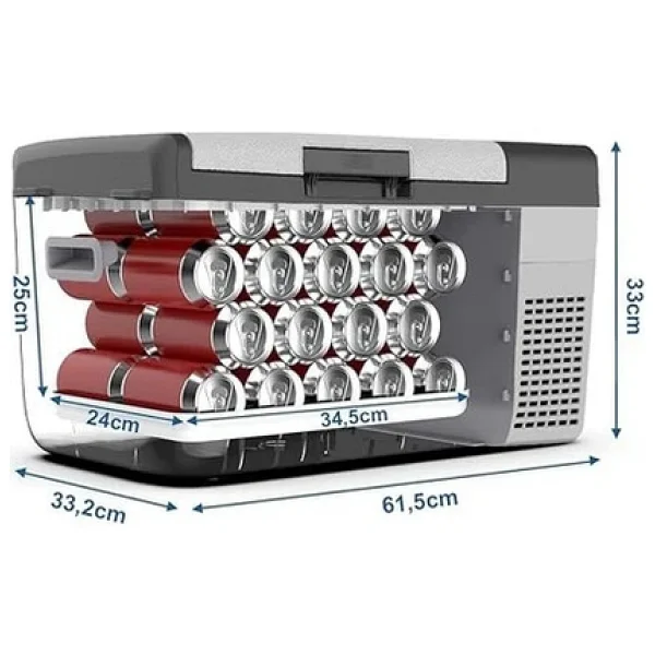 Iceco MCD20S 12-24 V 20 lt Kompresörlü Araç Buzdolabı - Görsel 5