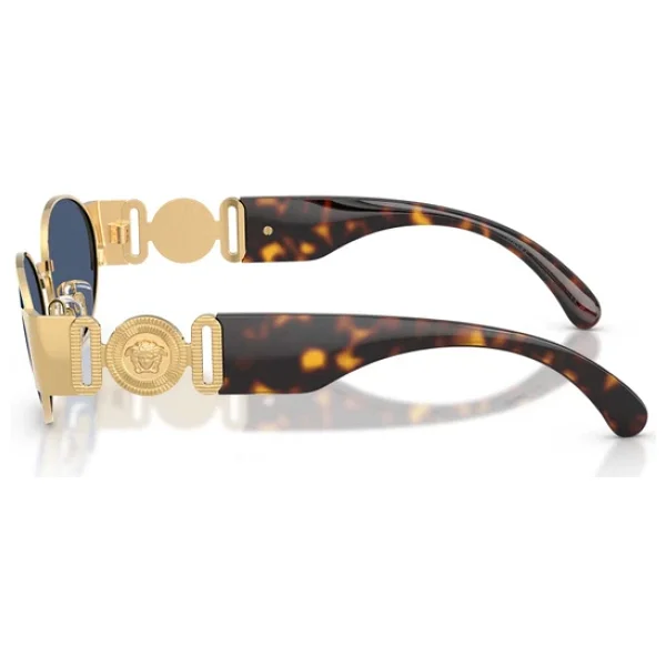 Versace VE2299 100280 Gold-Dark Blue Erkek Güneş Gözlüğü - Görsel 7